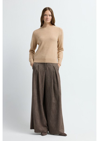 Bisiklet Yaka Triko Kazak Bej 13945645000 modelleri