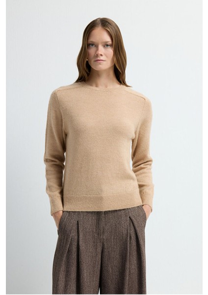 Bisiklet Yaka Triko Kazak Bej 13945645000 fırsatları