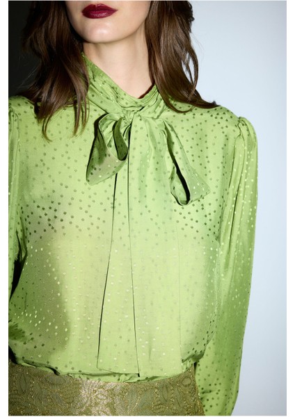 Büzgülü Bluz Yesil 11545981000 fiyatları