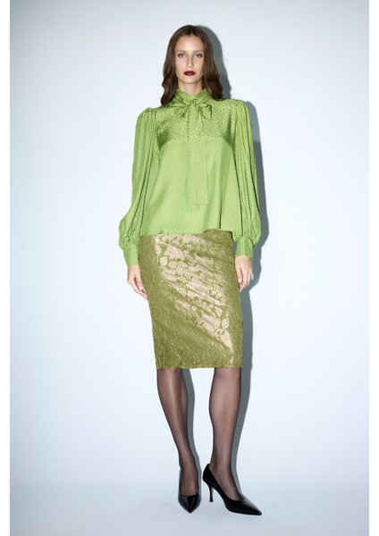 Büzgülü Bluz Yesil 11545981000 modelleri