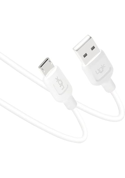 K448 Strong Micro USB Data/şarj Kablosu 1mt 2.4A Beyaz