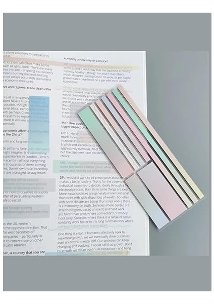 Şeffaf Renkli Yapışkanlı Not Kağıdı Karma Şerit (Karma Şerit 1) indirimleri