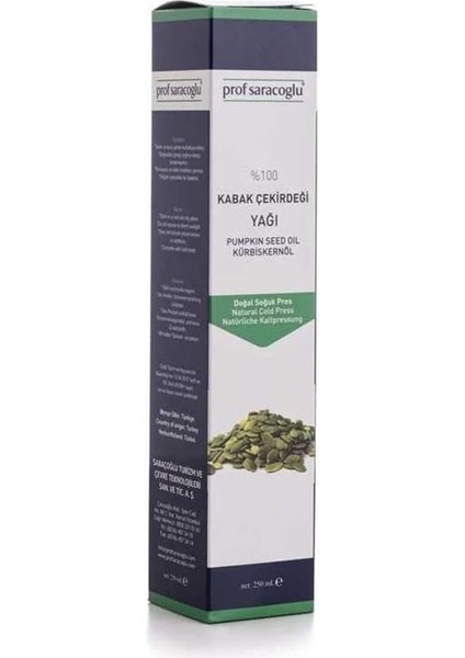 Prof Saracoglu Soğuk Pres Kabak Çekirdeği Yağı 250ML