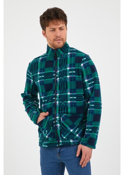 Erkek Ekose Desenli Ceket Yeşil modelleri