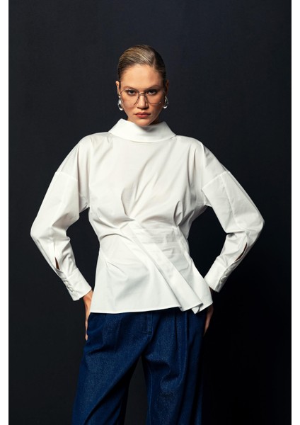 Asimetrik Kesim Bluz 26W10804 indirimleri