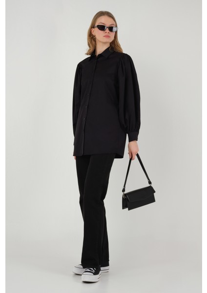 Balon Kol Gömlek Siyah