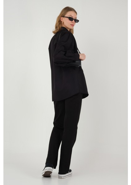 Balon Kol Gömlek Siyah