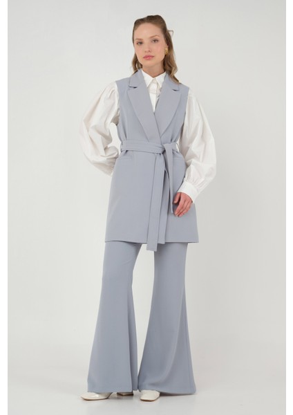 İspanyol Paça Pantolon Gri indirimleri