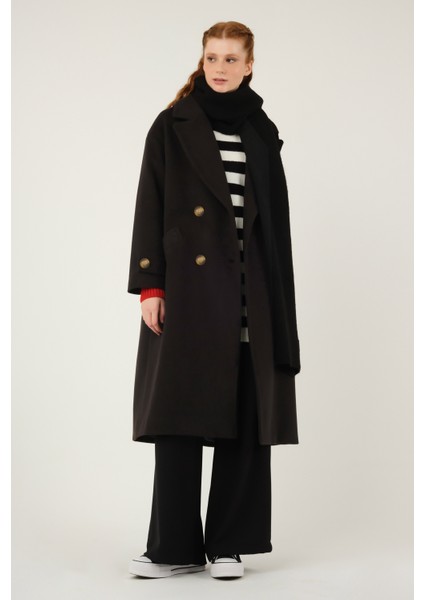 Kolu Apolet Detaylı Kaban Siyah