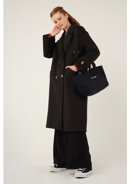 Kolu Apolet Detaylı Kaban Siyah