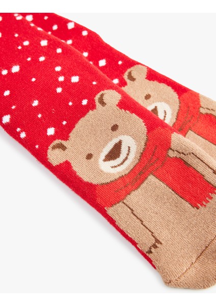 Yılbaşı Temalı Pamuklu Soket Havlu Çorap modelleri