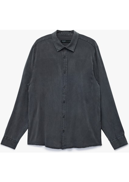 Regular Fit Uzun Kollu Düğmeli Klasik Yaka Gömlek