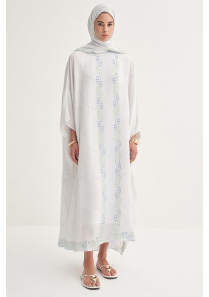 Aurella Floş Kaftan Soft Mavi