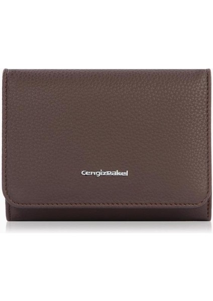 Küçük Boy Mıknatıslı Kadın Cüzdan/portföy – 65297 - Kahve/kiremit