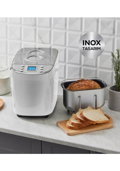 45 Farklı Tarif Kitabı ile 15 Programlı Zaman Ayarlı Inox Paslanmaz Gövdeli Tam Otomatik Ekmek & Reçel Yapma , Hamur Yoğurma Makinesi + Hassas Mutfak Tartısı fırsatları