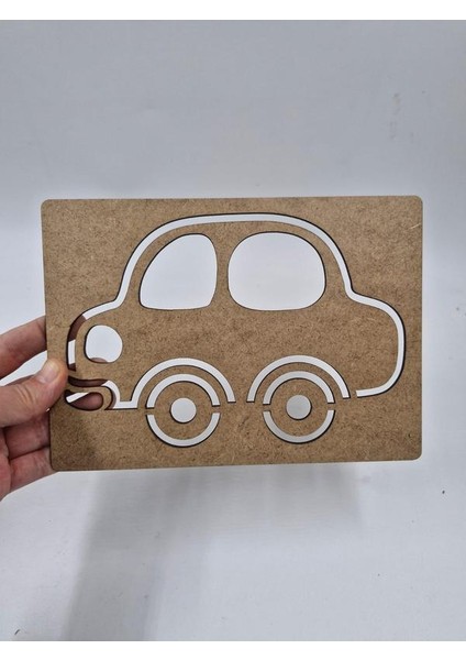 1 Adet Araba Ahşap Montessori Çizim Okul Dıy Etkinlik Aktivite Sanat 21 cm x 15 cm fiyatları
