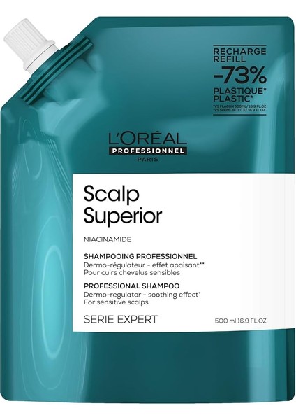 Professionnel Paris Serie Expert Scalp Advanced Hassas Saç Derisi Için Profesyonel Refill Şampuan 500ML