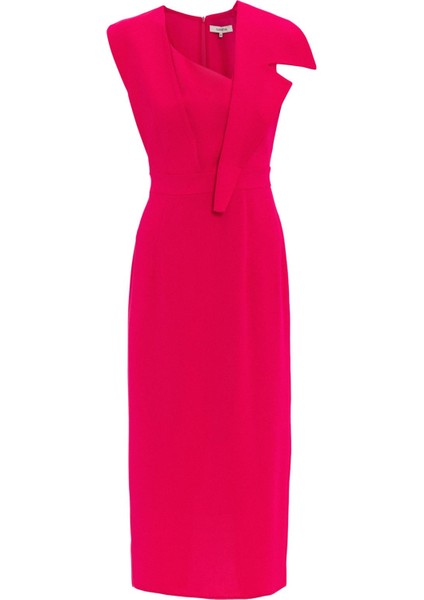 Kol Detaylı Midi Elbise 26W40822 indirimleri