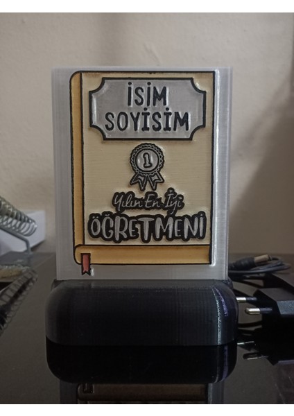 Öğretmene Hediyelik Isimli Dekoratif LED Lamba M6 - Kablolu Adaptörlü - Günışığı LED Işıklı fiyatları