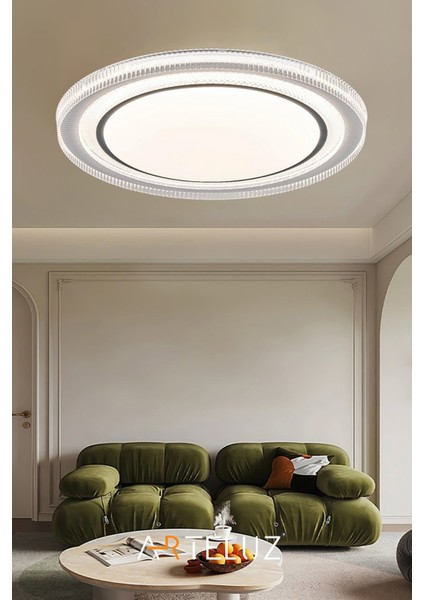 Dıamond Model Antrasit Detaylı Modern Plafonyer Avize (50 Cm, 3 Renk Işık, Kumandasız) fiyatları