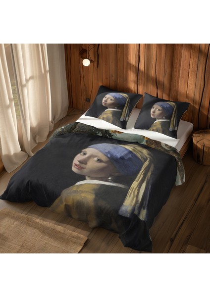 Inci Küpeli Kız & Venüs'ün Doğuşu Çift Taraflı Nevresim Takımı - 200 cm x 220 cm