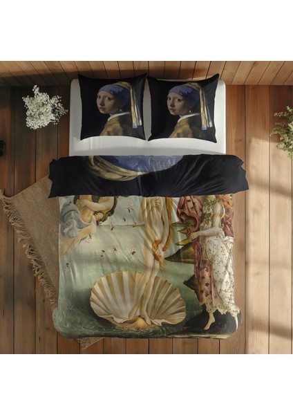 Inci Küpeli Kız & Venüs'ün Doğuşu Çift Taraflı Nevresim Takımı - 200 cm x 220 cm fırsatları