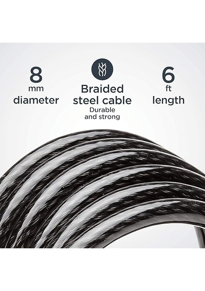 Hırsızlığa Karşı Güvenlik Kilidi, Güvenlik Kademeleri 1 – 5, Anahtar ve Kombinasyon Olanakları, Çeşitli Uzunluklarda modelleri