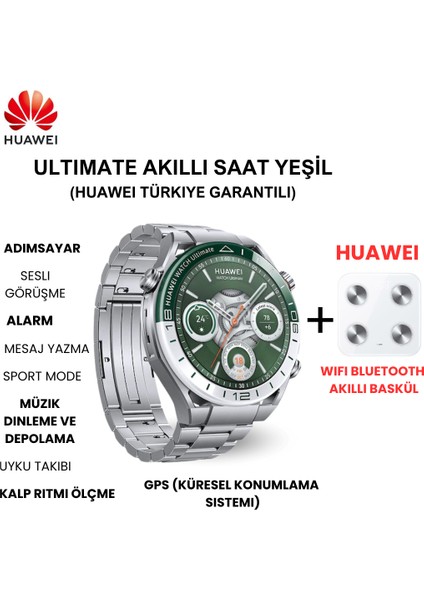 Huaweı Watch Yeşil Ultimate + Huawei Akıllı Baskül Hediye