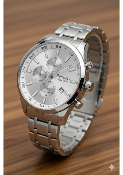 Ferucci Ferrucci Erkek Kol Saati Gümüş(Silver) Renk, Gümüş Kadran - Şık Metal Kordon, 2 Yıl Garantili fiyatları