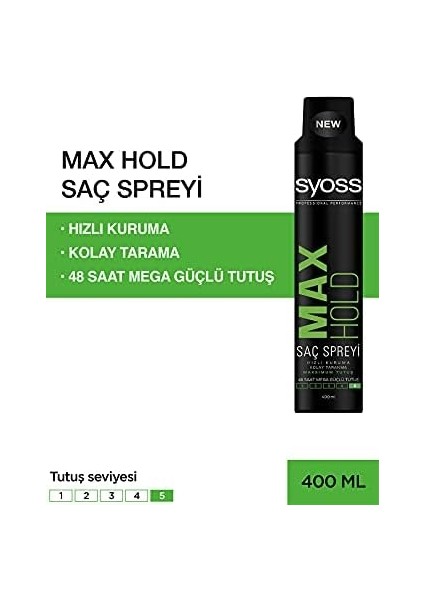Syoss Styling Syoss Maksimum Tutuş Sprey, 400 ml modelleri