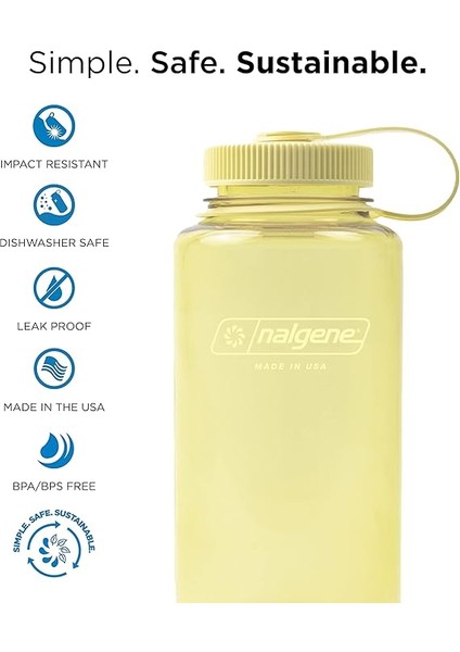 Sustain Tritan Bpa Içermeyen Su Şişesi,%50 Plastik Atıktan, 900 Ml, Geniş Ağızlı, Tereyağı fiyatları