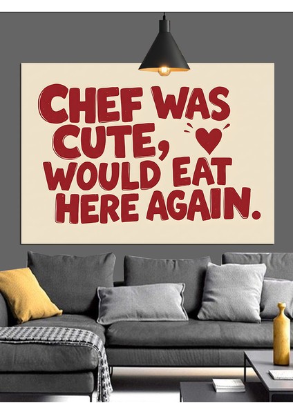 Yemek Sloganı Komik Metin Görseli Dekoratif Kanvas - Mdf Ahşap Tablo indirimleri