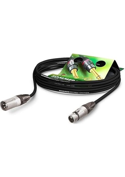 Cable Mikrofon Kablosu Club Serisi Mkıı Xlr 3 Kutuplu Neutrik NC3MXX / Xlr 3 Kutuplu Neutrik NC3FXX, Cırt Cırtlı Bantlı, Siyah (3 M)