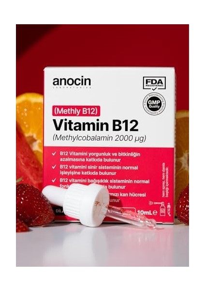 Anocin Methyl Cobalamin B12 Sprey 1000 Mcg 2000 Ug 10 ml modelleri