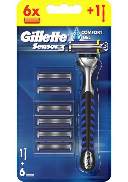 Gillette Sensor3 Tıraş Makinesi Plus 6 Bıçak