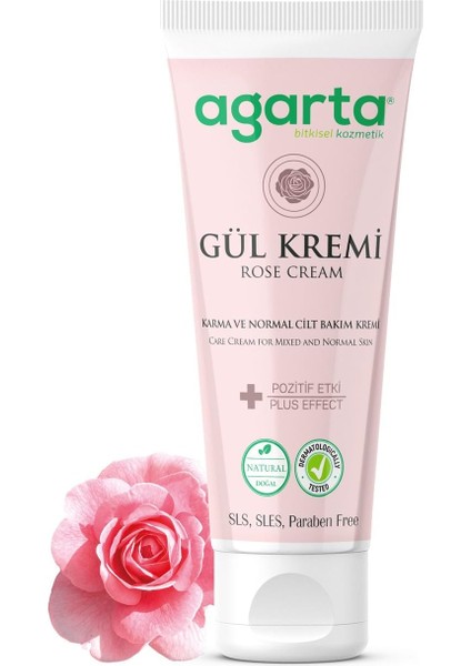 Agarta Gül KREMİ-75ML-NEMLENDİRİCİ Bakım Kremi