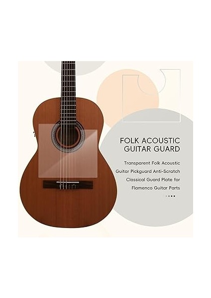 Popüler Akustik Gitar Çarpıcı Şeffaf Koruyucu Plaka Klasik Çizilmeye Karşı Çizilmez Flamingo Gitar Parçaları indirimleri