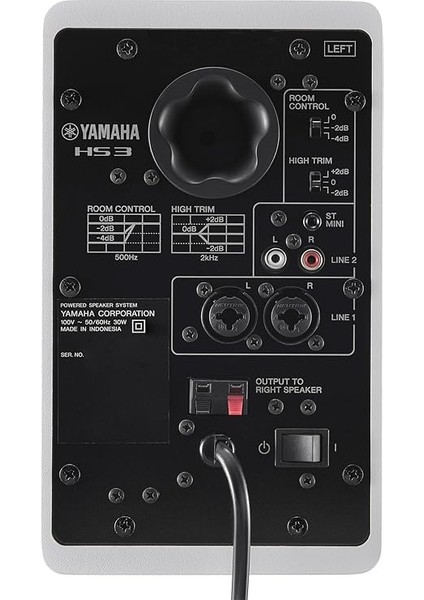 Hs3 Powered Studio Monitör Beyaz, Çift (Hs3 W) modelleri