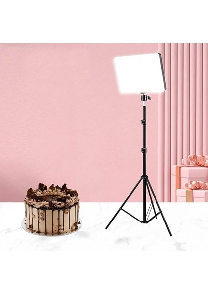 22 Inch 47CM x 31CM Beyaz LED Aydınlatma Uzaktan Kumandalı Yayıncı Işığı Youtuber Twich Yayın Işığı Ürün Göresel Fotoğraflama Tripodlu Aydınlatma (22 Inch - L-3560)