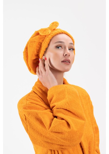 CottonVerse Saç Kurulama Bonesi – %100 Pamuk , Fiyonklu