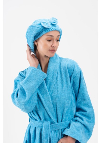 CottonVerse Saç Kurulama Bonesi – %100 Pamuk , Fiyonklu