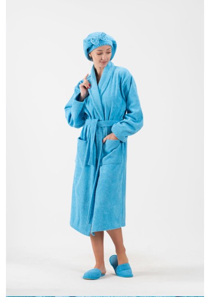 CottonVerse Saç Kurulama Bonesi – %100 Pamuk , Fiyonklu