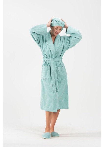 CottonVerse Saç Kurulama Bonesi – %100 Pamuk , Fiyonklu