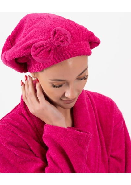 CottonVerse Saç Kurulama Bonesi – %100 Pamuk , Fiyonklu