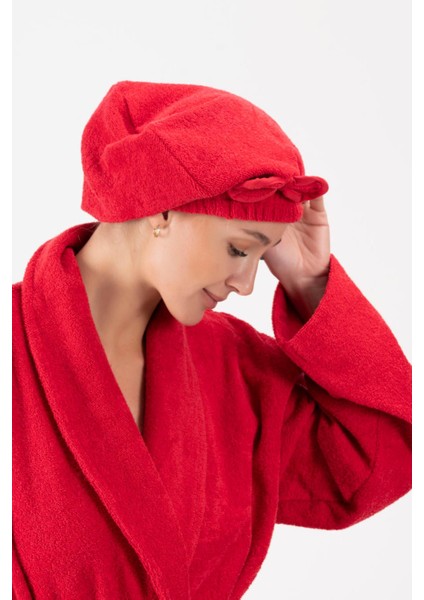 CottonVerse Saç Kurulama Bonesi – %100 Pamuk , Fiyonklu