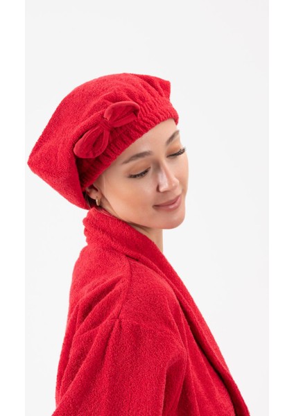 CottonVerse Saç Kurulama Bonesi – %100 Pamuk , Fiyonklu