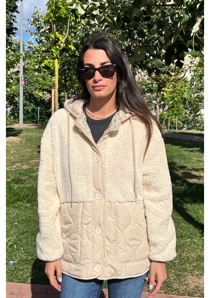 Peluşlu Bol Kesim Mont