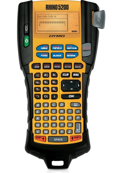 Rhinopro 5200 Elde Taşınır Endüstriyel Etiketleme Makinesi - 6/9/12/19 mm Rhino Şeritlerle Uyumlu Kullanım