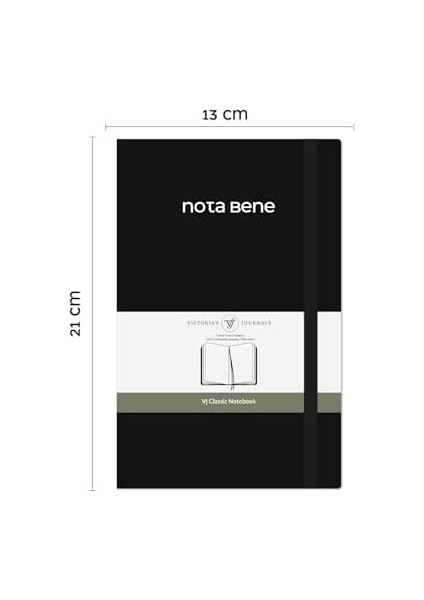 Journals Nota Bene Sert Kapak Defter (Siyah, 13X21 Cm) modelleri