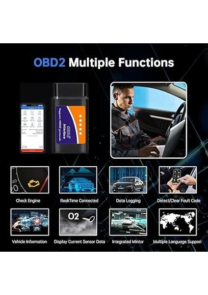 Obd2 Teşhis Aracı Araç Tarayıcı, Android Ios Windows Için Obd2 Wifi Adaptörü Kod Okuyucu, Obd Araç Teşhis Aracı Tüm Obdıı Protokolü Araçlar Için fırsatları